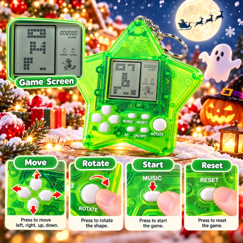 Klasik Retro Tetris Oyun Makin - Gaming Console Keychain incelemesi ve fiyatı